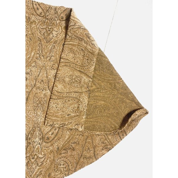 Set 4 Valances Luxury Window Treatments Short Curtains Tan Tassels Tapestry - Picture 4 of 6